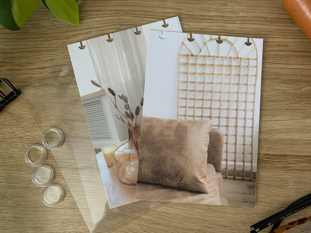 Stuff Covers Neutral Textures Sticker Book Front & Back Covers - With or Without Di ...