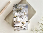 Load image into Gallery viewer, White magnolia - Spring Dashboard - Fits A5, B6, Personal Wide, Personal, A6, Pocket, Mini Ring Planners. Protective Cover.
