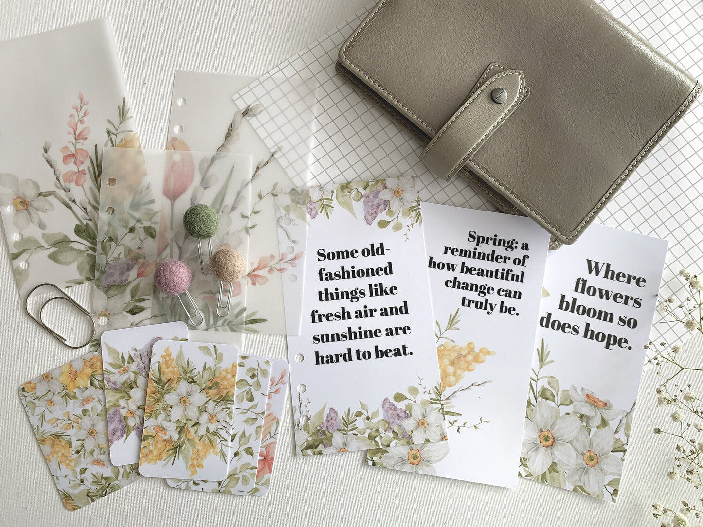 Watercolour Flowers - Spring Bundle 2 saving 25% - Fits A5, B6, Personal Wide, FCC, Personal, A6, Pocket +, Pocket, Mini Ring Planners