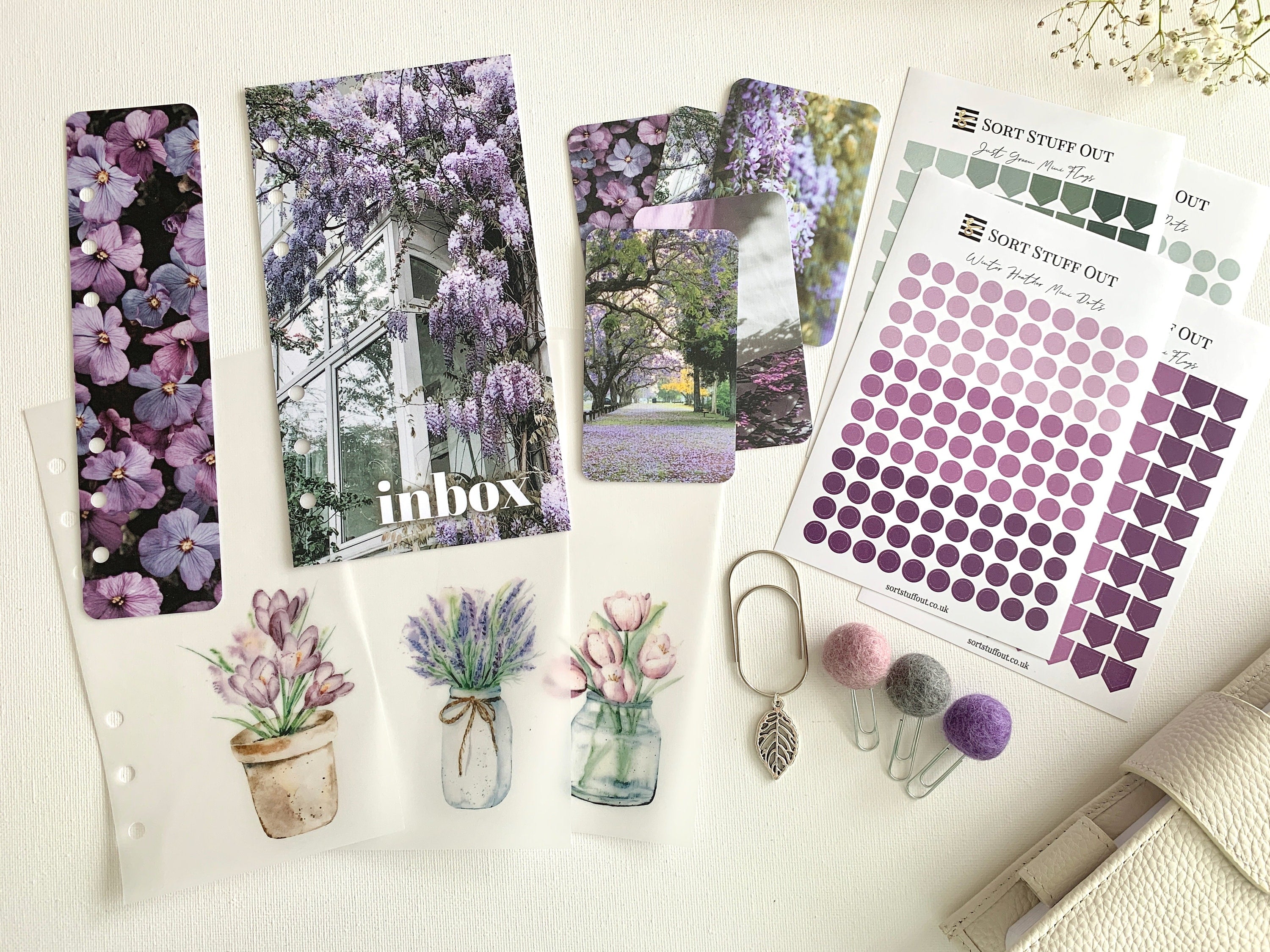 Purple Plant Pots - Spring Bundle saving 25% - Fits A5, B6, Personal Wide, FCC, Personal, A6, Pocket +, Pocket, Mini Ring Planners