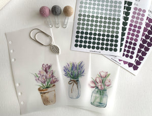 Spring Plant Pots - Spring Bundle 1 saving 25% - Fits A5, B6, Personal Wide, FCC, Personal, A6, Pocket +, Pocket, Mini Ring Planners