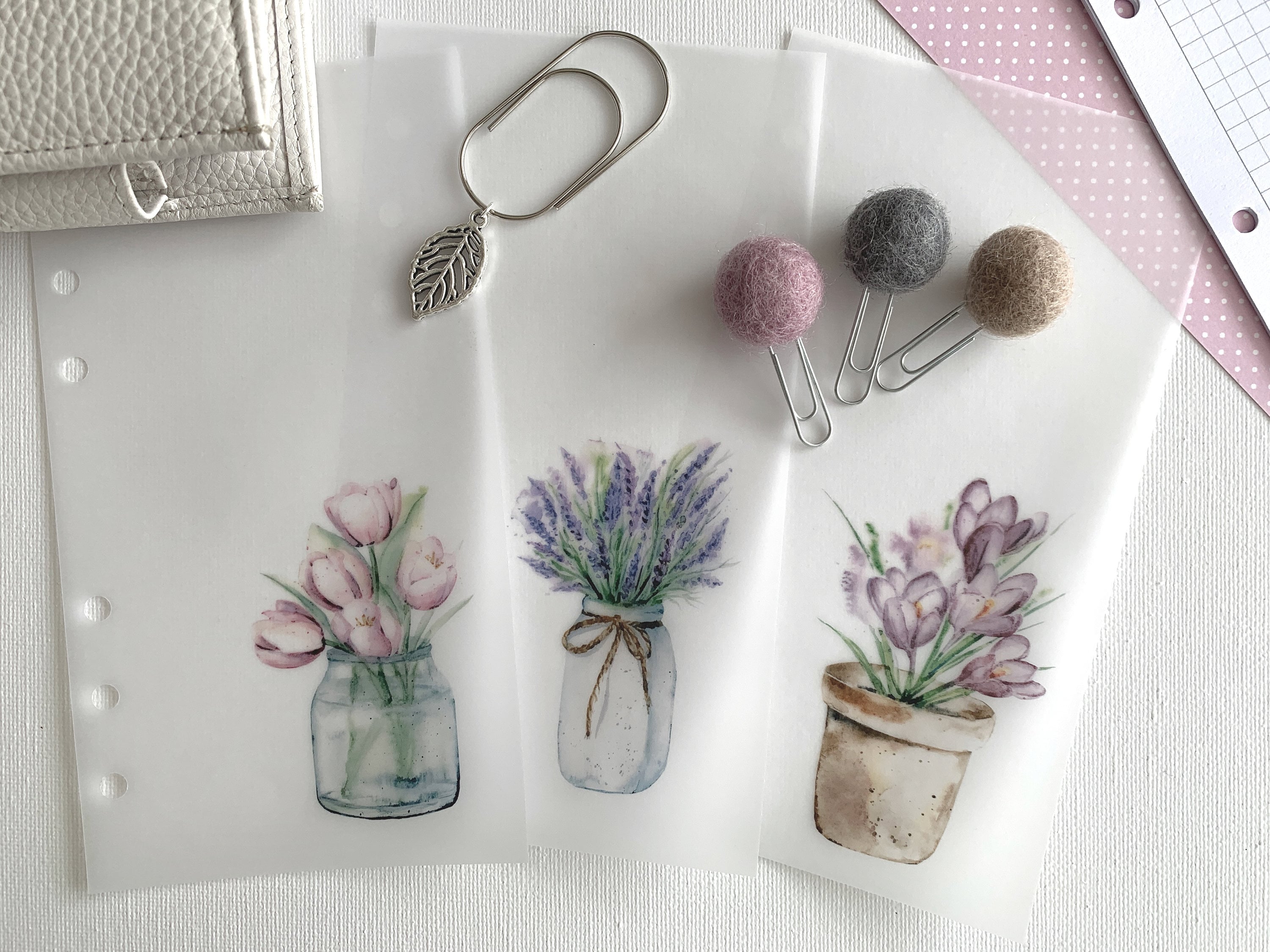 Spring Plant Pots - Spring Bundle 2 saving 25% - Fits A5, B6, Personal Wide, FCC, Personal, A6, Pocket +, Pocket, Mini Ring Planners