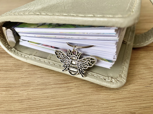 Bee Silver Planner Charm - Page Marker Clip - Ring Planner Accessories & Deco - Filofax, Kikki K