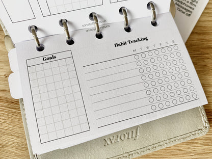 Detailed Weekly Foldout Inserts for MINI PLANNERS - Printed & Punched Inserts - Fits Filofax Mini Ring Planners