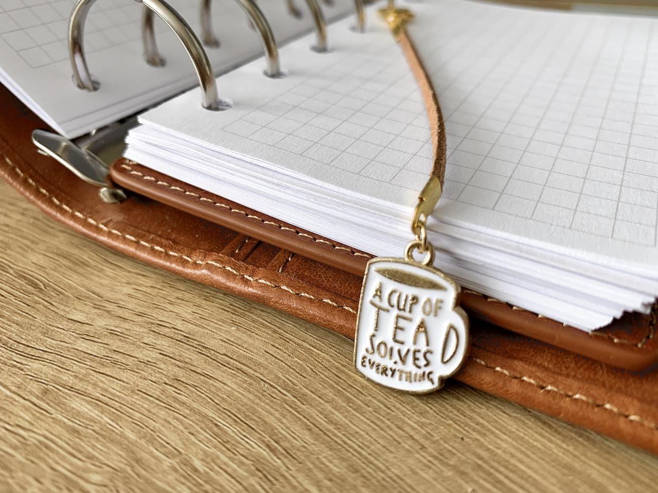 Tea Solves Everything Bookmark Page Marker - Choose Size - Minimal Aesthetic - Ring Planner Accessories - Filofax, Kikki K