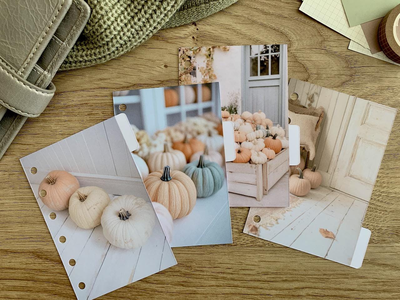 Autumn Farmhouse Planner Dividers, Photographic Side Tabs. Blank Tabs to use with Tab Labels