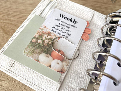 Custom Text Task Card - Farmhouse Pumpkins - Personalised Card for Your Planner - Add Tasks, Routines, Reminders - Functional, Minimal Deco