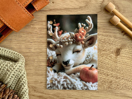 Autumn Deer Woodland Dashboard - Fits A5, B6, Personal Wide, Personal, A6, Pocket, Mini Ring Planners. Protective Cover.