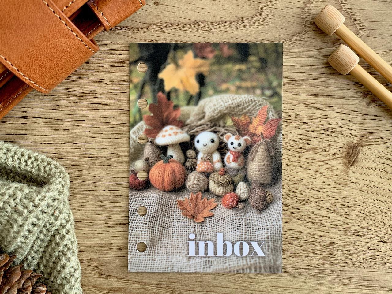 Autumn Crafted Friends Inbox Dashboard - Fits A5, B6, Personal Wide, Personal, A6, Pocket, Mini Ring Planners. Protective Cover.