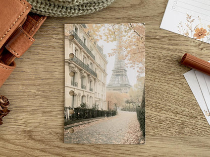 Pale Paris Autumn Dashboard - Fits A5, B6, Personal Wide, Personal, A6, Pocket, Mini Ring Planners. Protective Cover.