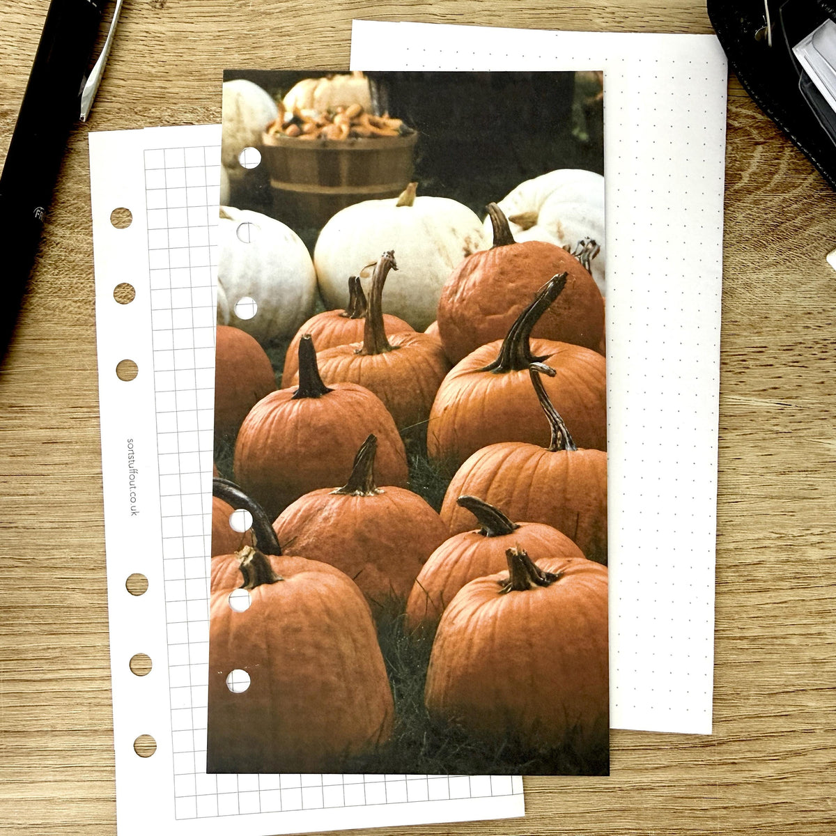 Pumpkin Time Dashboard - Choose Your Ring or Disc Planner Size