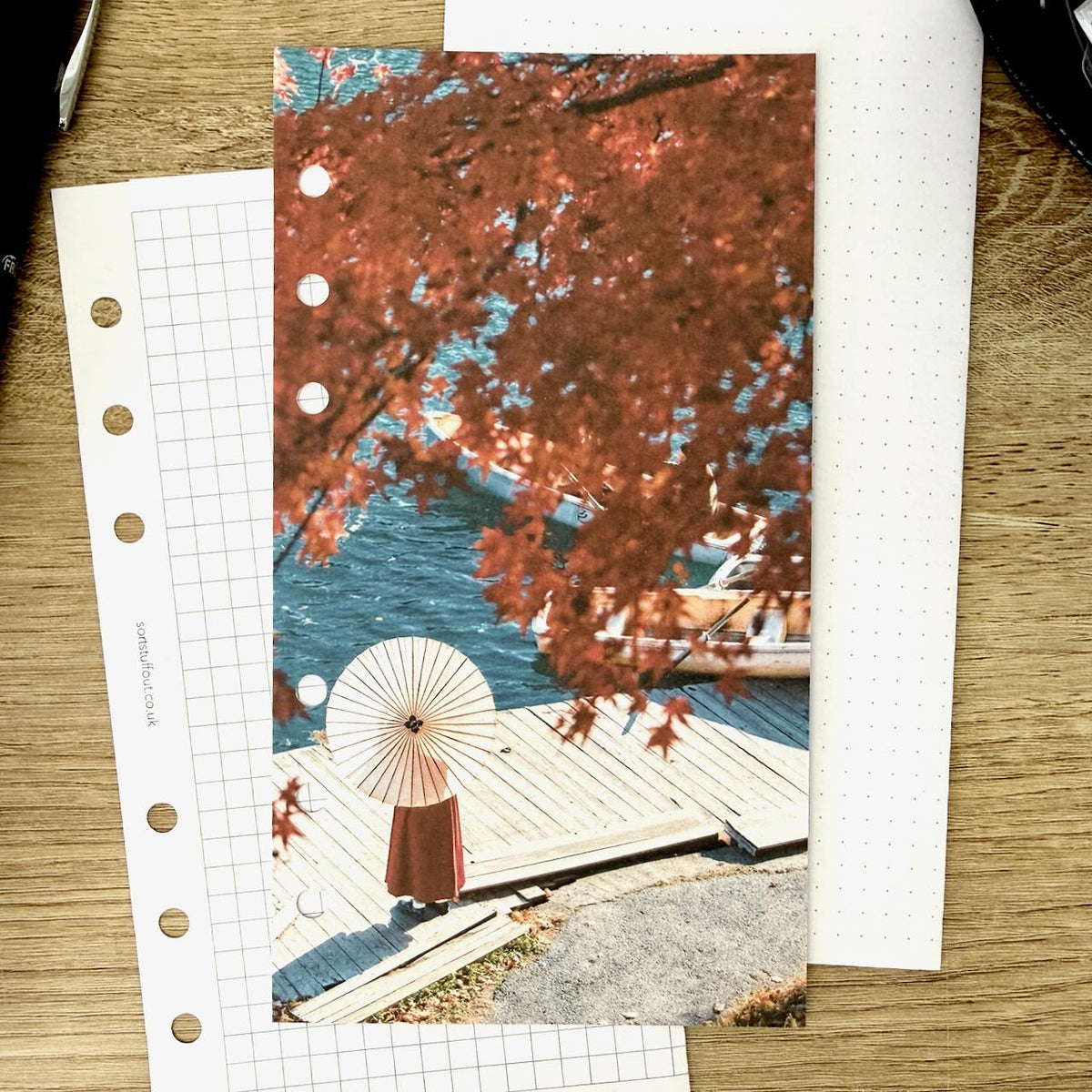 Japanese Autumn Waterside Dashboard - Choose Your Ring or Disc Planner Size
