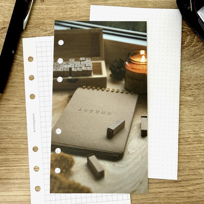 Autumn Stamps Dashboard - Choose Your Ring or Disc Planner Size