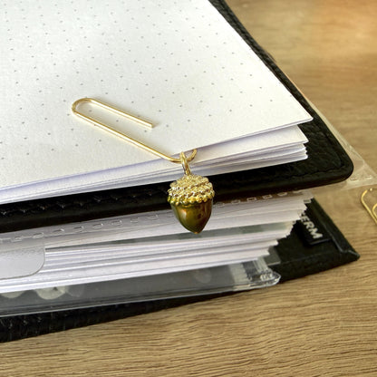 Tiny Autumn Page Marker Clips - Sold Individually - Choose Your Colour - Luxe Planner Charm