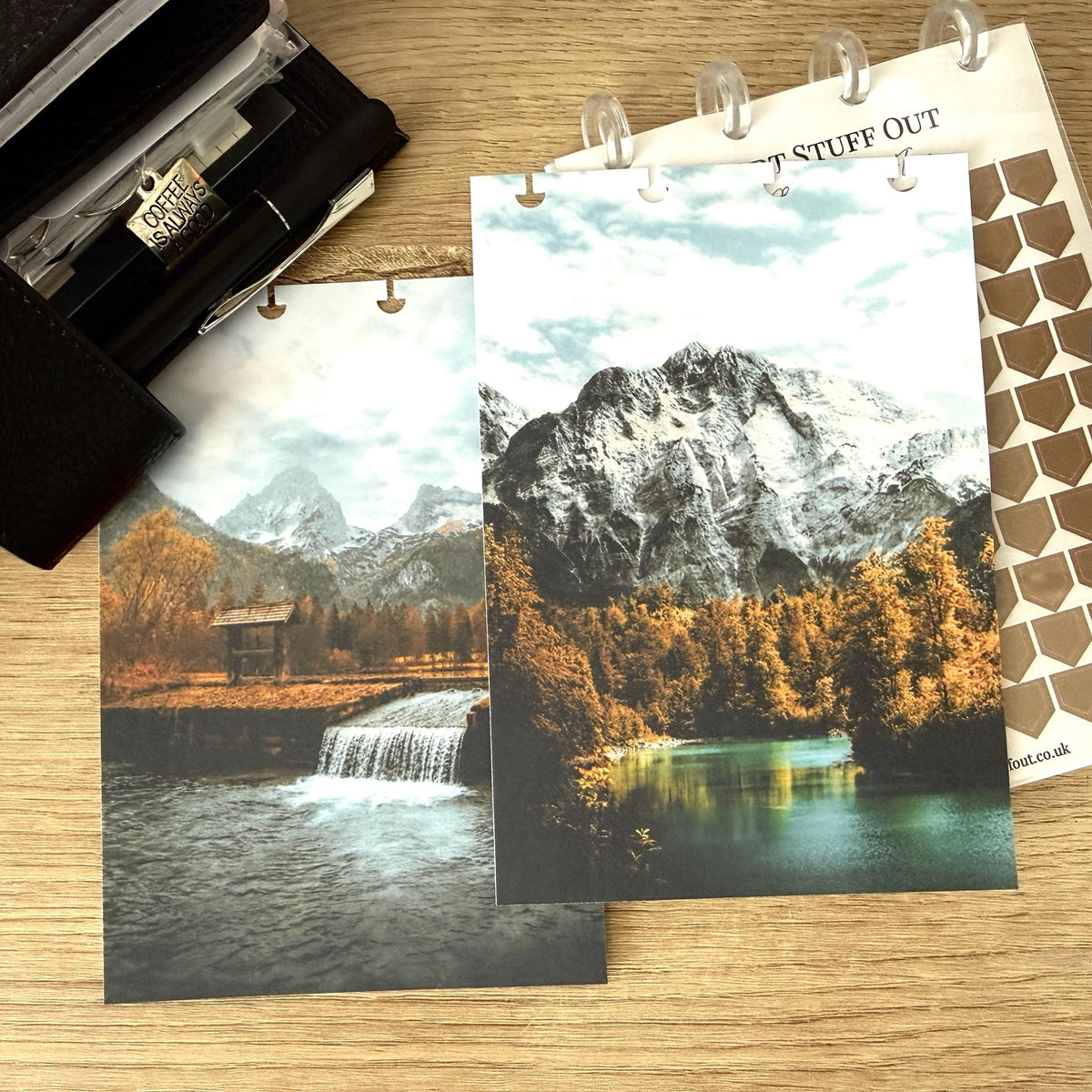 Autumn Mountains Book Front & Back Covers - With or Without Discs and Protective Clear Covers - Create Your Sticker System