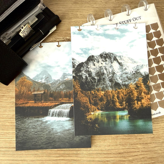 Autumn Mountains Book Front & Back Covers - With or Without Discs and Protective Clear Covers - Create Your Sticker System