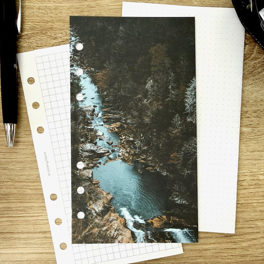 Mountain Waterfall Dashboard - Choose Your Ring or Disc Planner Size