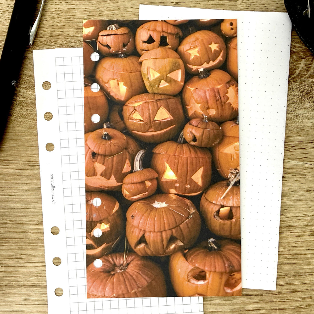 Halloween Pumpkin Lanterns Dashboard - Choose Your Ring or Disc Planner Size