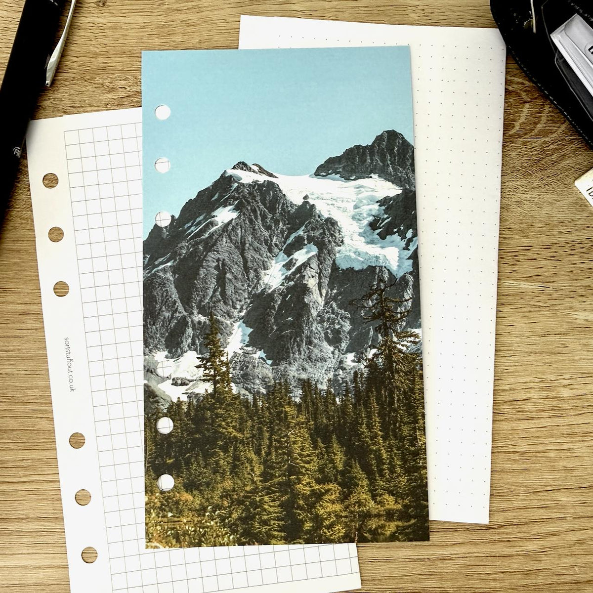 Snowy Peaks and Pines Dashboard - Choose Your Ring or Disc Planner Size
