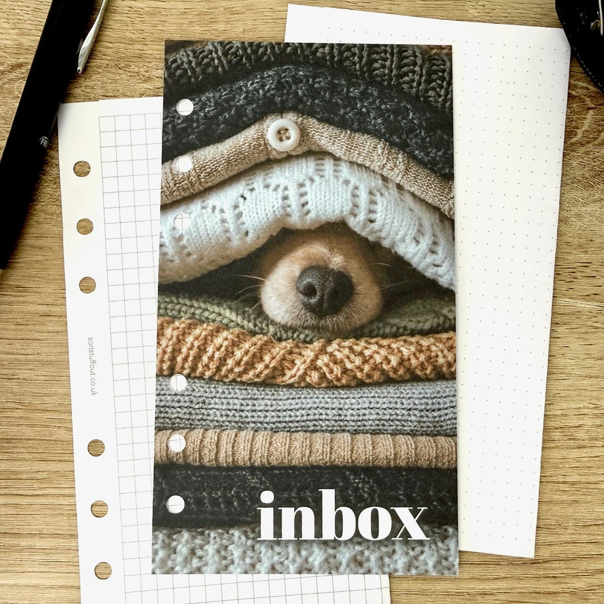 Cozy Dog Inbox Dashboard - Choose Your Ring or Disc Planner Size