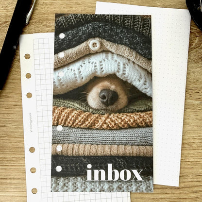 Cozy Dog Inbox Dashboard - Choose Your Ring or Disc Planner Size