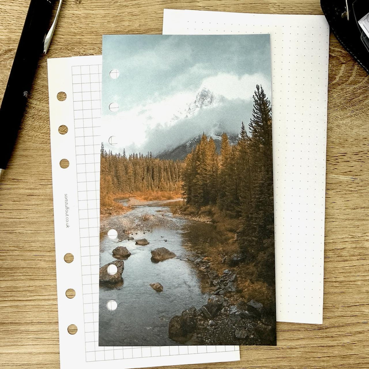 Autumn River View Dashboard - Choose Your Ring or Disc Planner Size