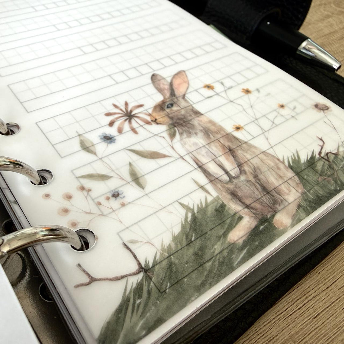 Woodland Friends Vellum Dashboards - Set of 4 - Choose Your Ring of Disc Planner Size Insert