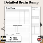 Load image into Gallery viewer, A5 Detailed Brain Dump - Planner Printable PDF
