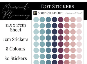 Eggshell and Blush Planner Dot Stickers