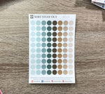 Load image into Gallery viewer, Teal and Tan Planner Dot Stickers
