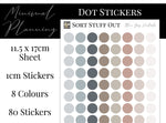 Load image into Gallery viewer, Blue Grey Neutrals Planner Dot Stickers
