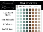 Load image into Gallery viewer, Teal and Tan Planner Dot Stickers
