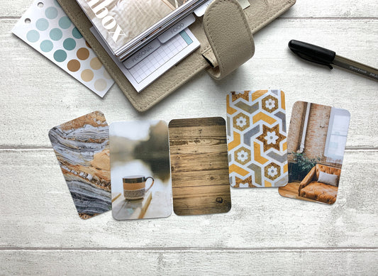 Journal Cards - Warm Brown Textures