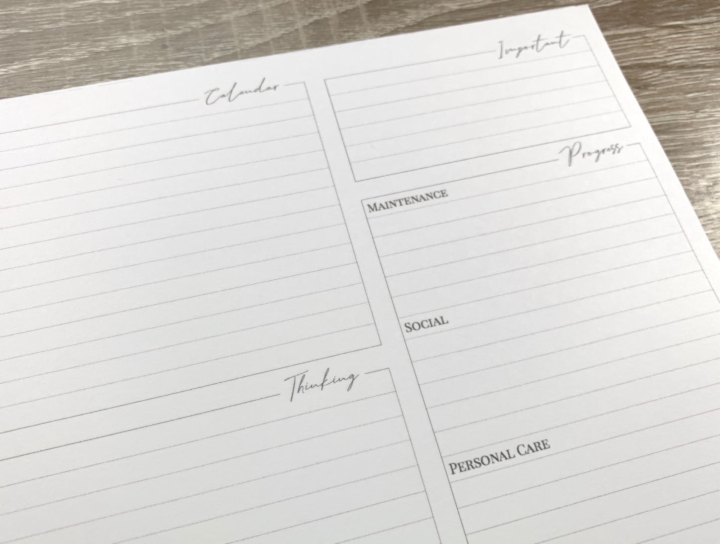 Brain Dump Pad - A4 Tear Off Desk Pad - Self-Care, Tasks, Dates, Ideas and Project Planning