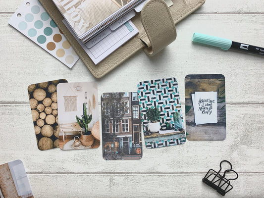 Journal Cards - Warm Blue Textures