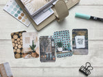 Load image into Gallery viewer, Journal Cards - Warm Blue Textures
