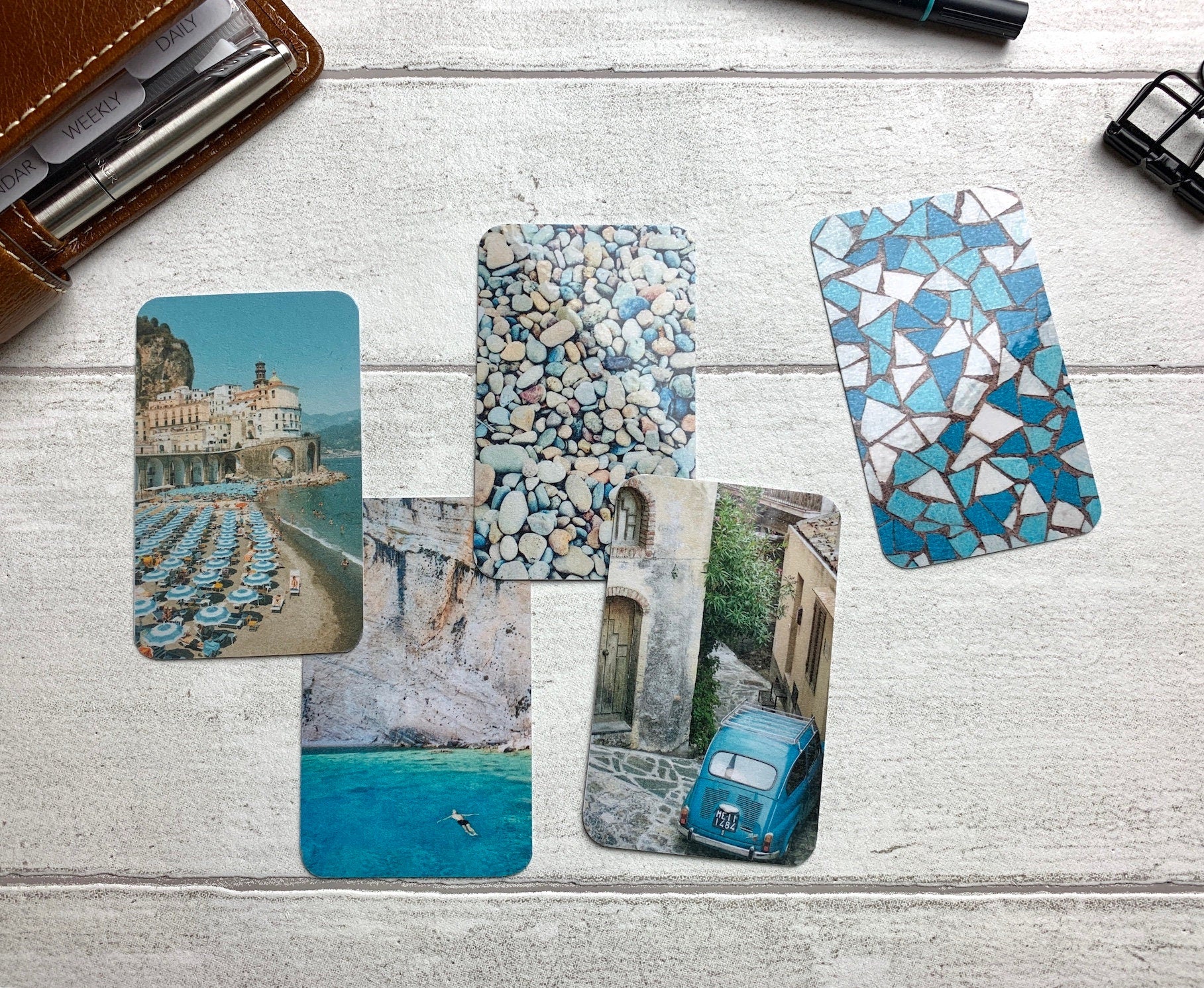 Journal Cards - summer Holiday Blue Set