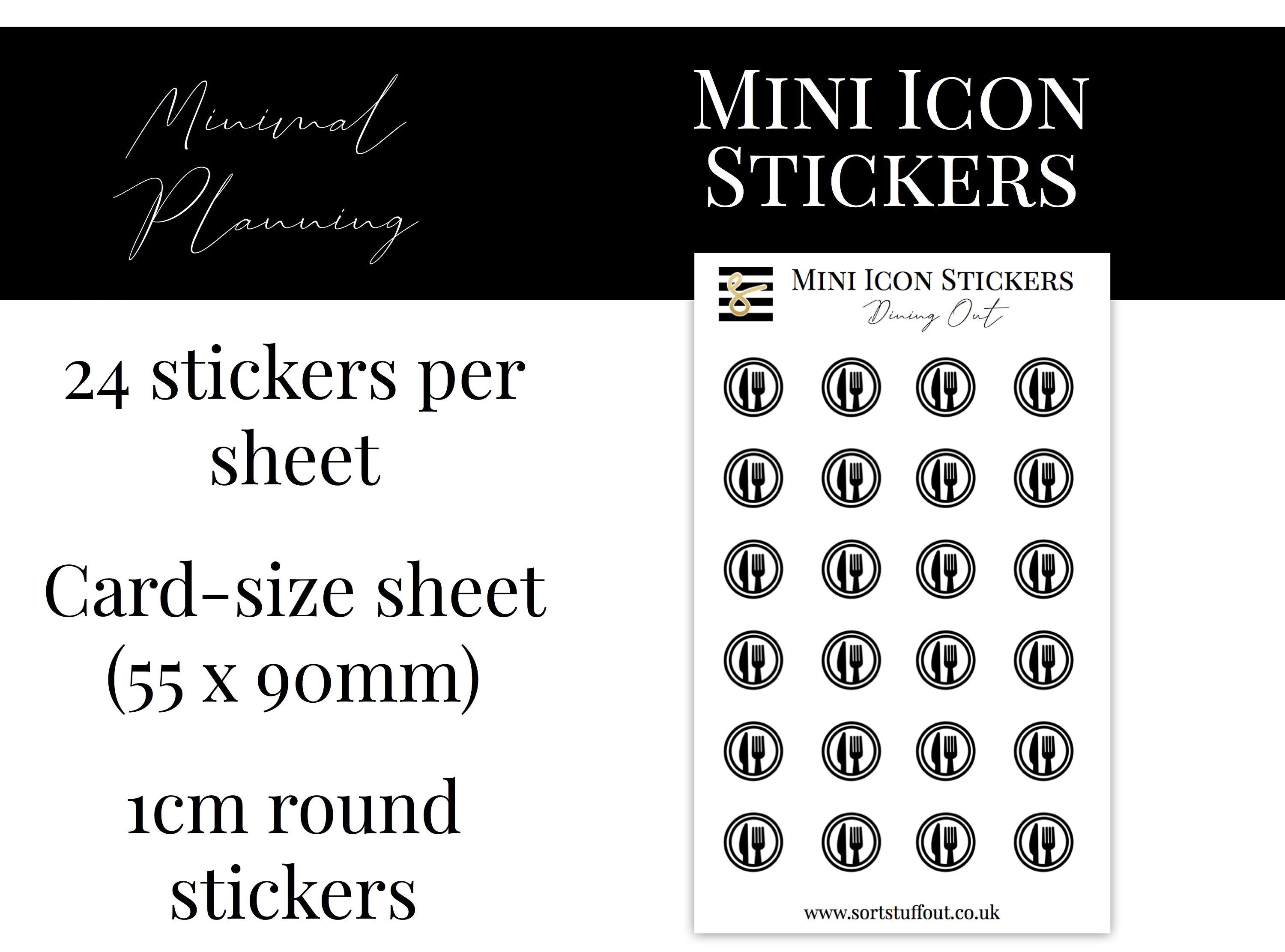 Mini Icon Stickers - Dining Out