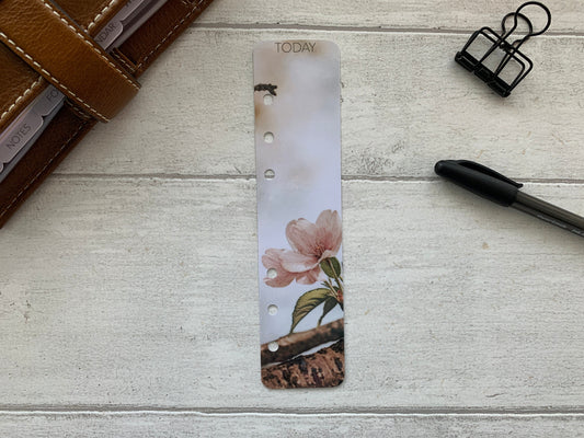 Photo Page Marker - Peach Flower - Planner Bookmark