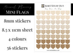 Load image into Gallery viewer, Beige Brown Mini Flag Stickers
