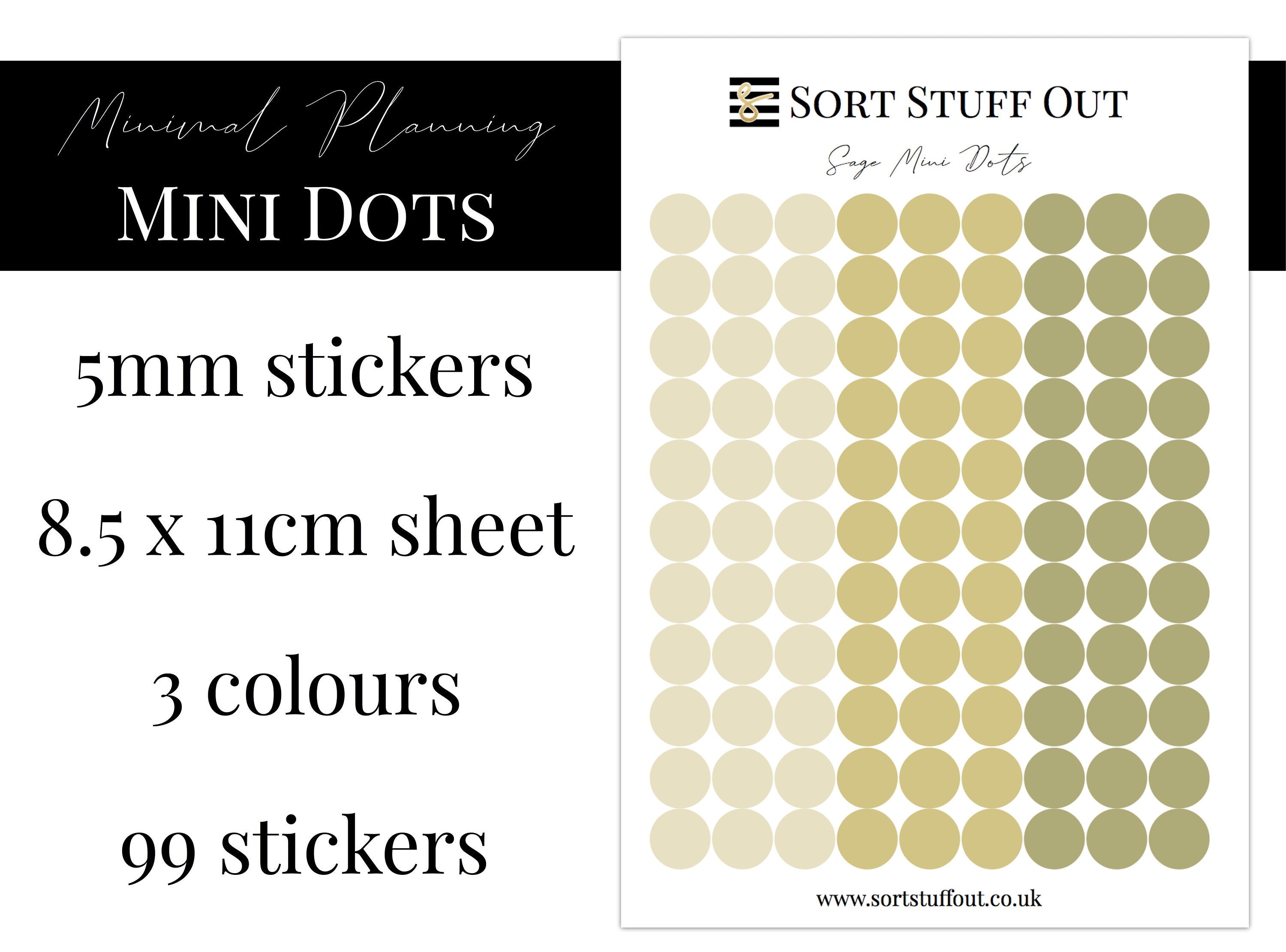 Sage Mini Dot Stickers