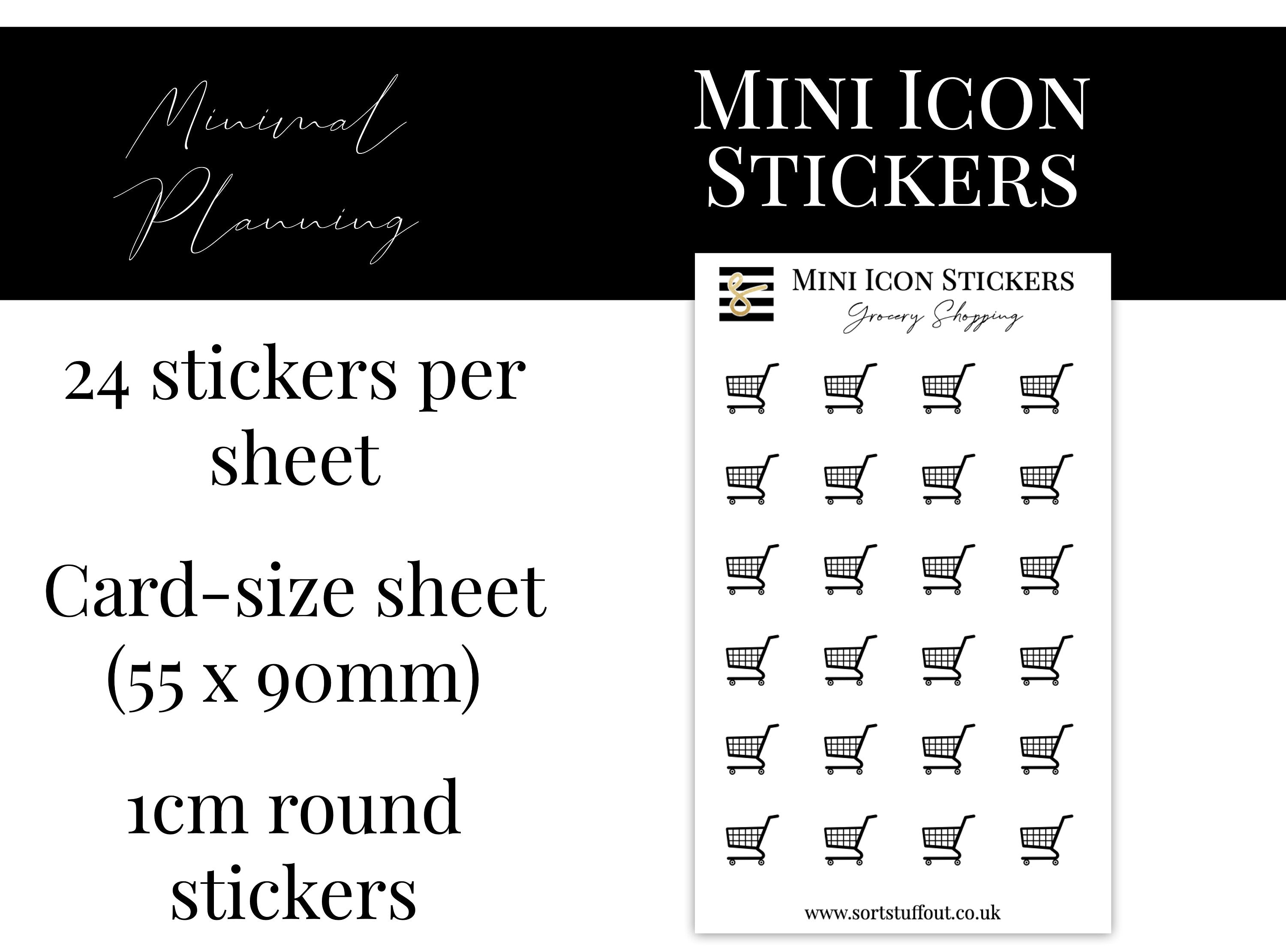 Mini Icon Stickers - Grocery Shopping