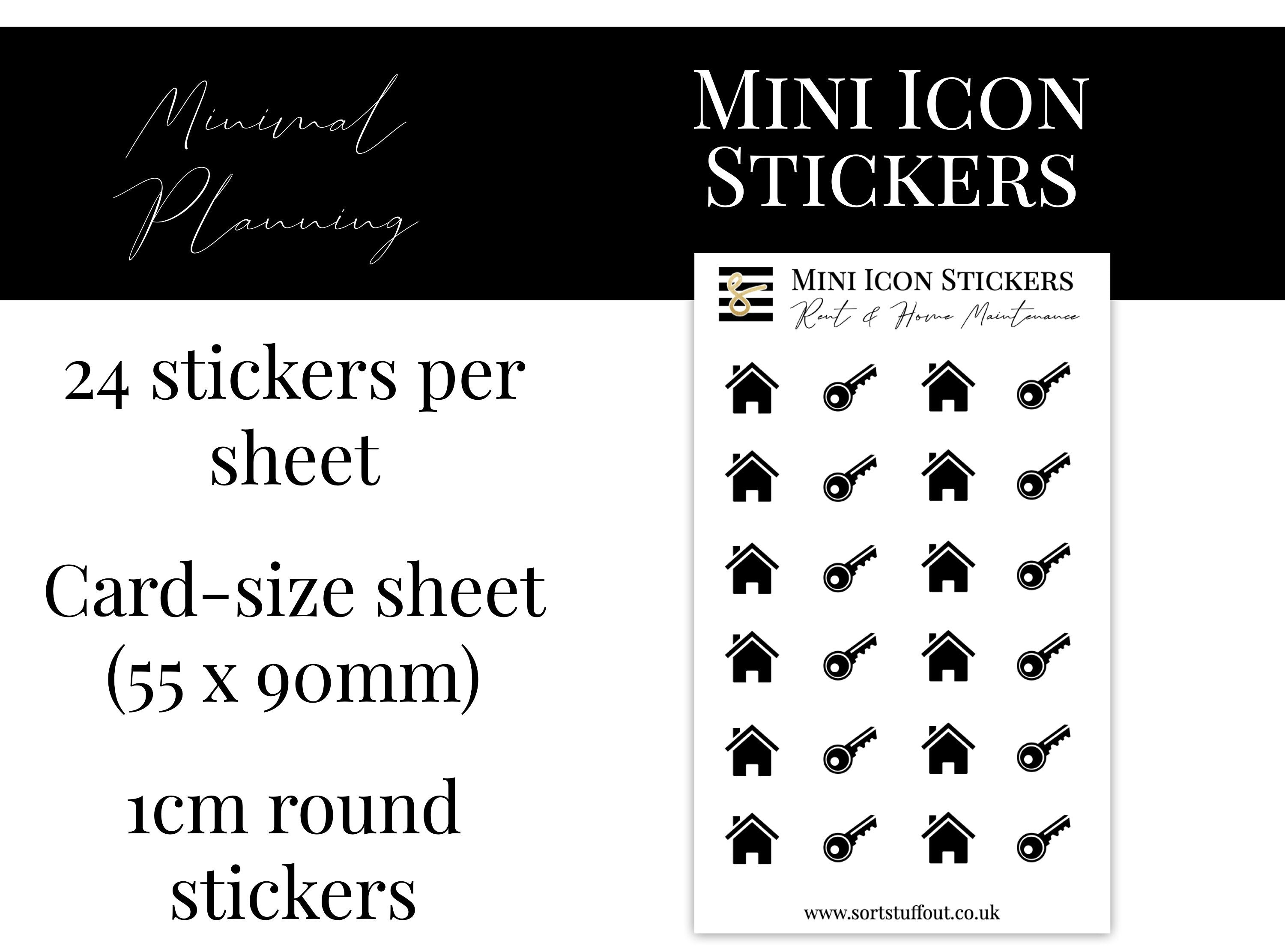 Mini Icon Stickers - Rent & Home Maintenance