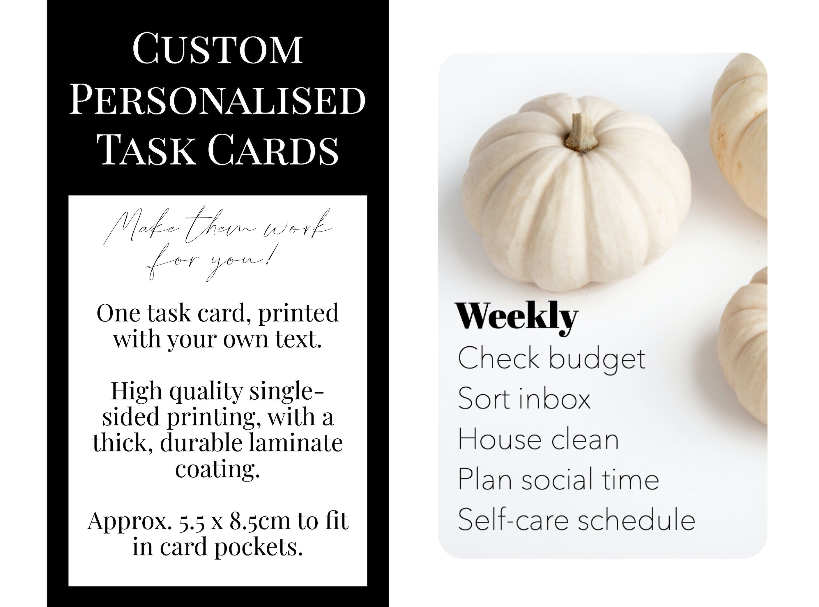 Custom Task Card - Neutral Pumpkin