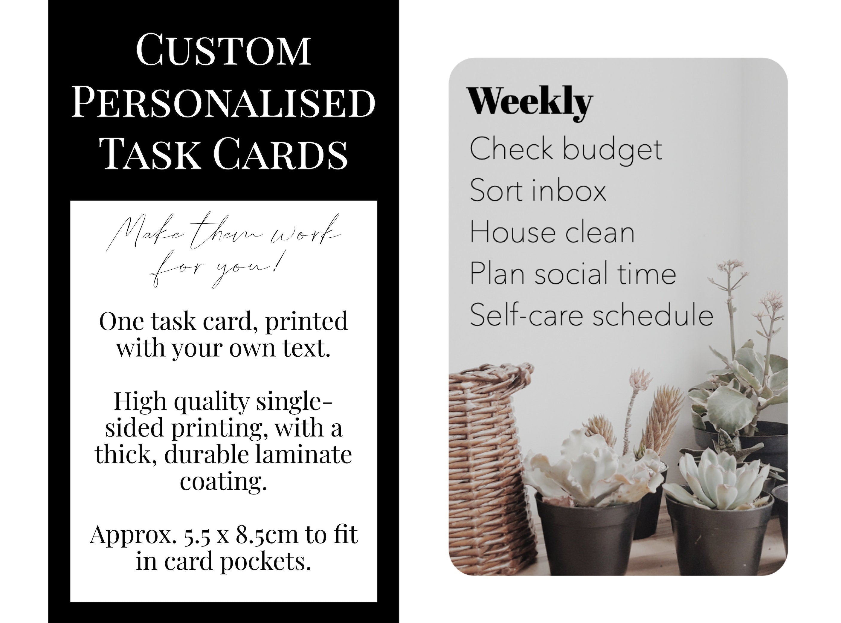 Custom Task Card - Neutral Pot Plants