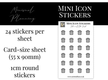 Mini Icon Stickers - Take out the Trash