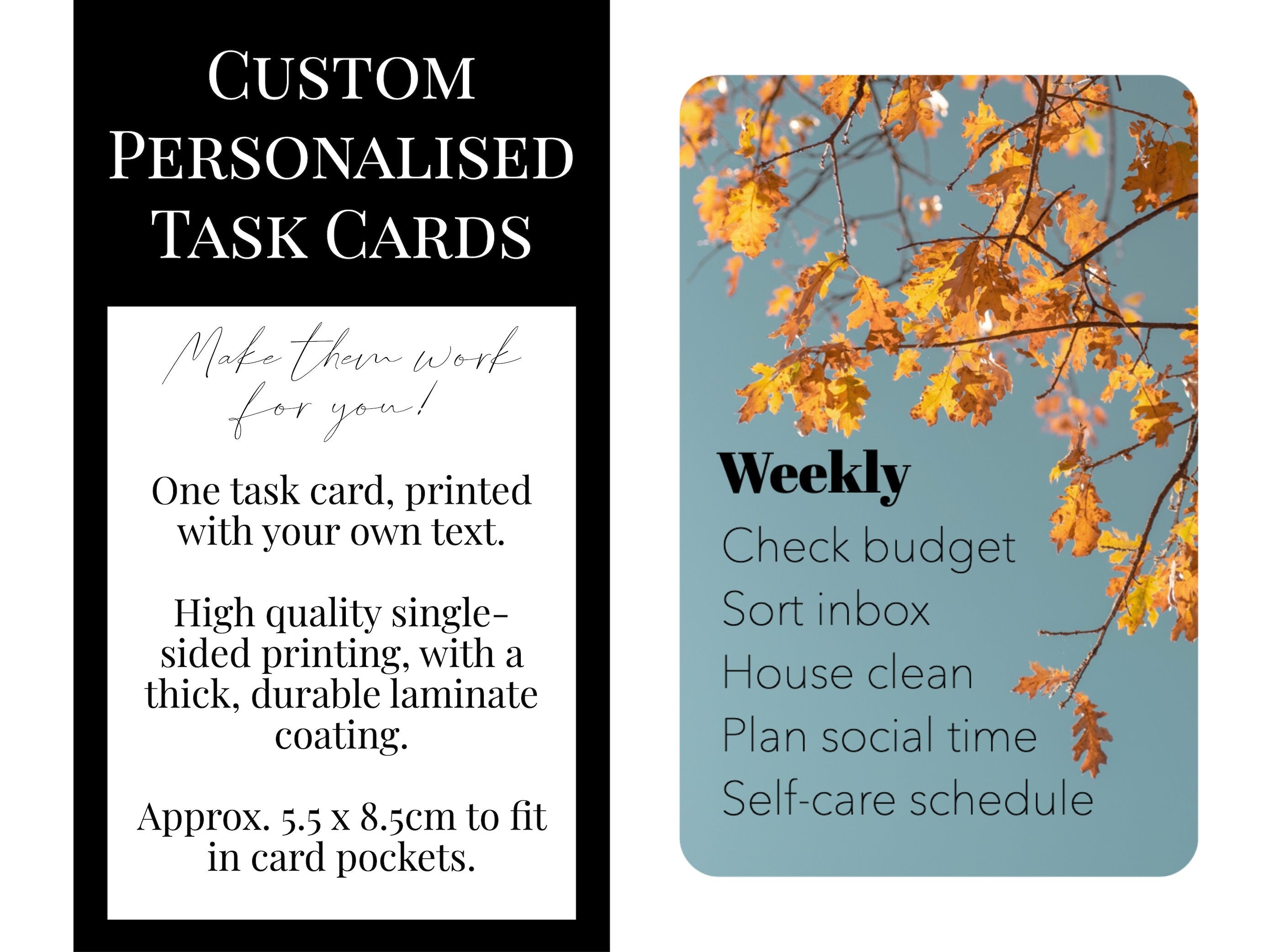 Custom Task Card - Autumn Sky