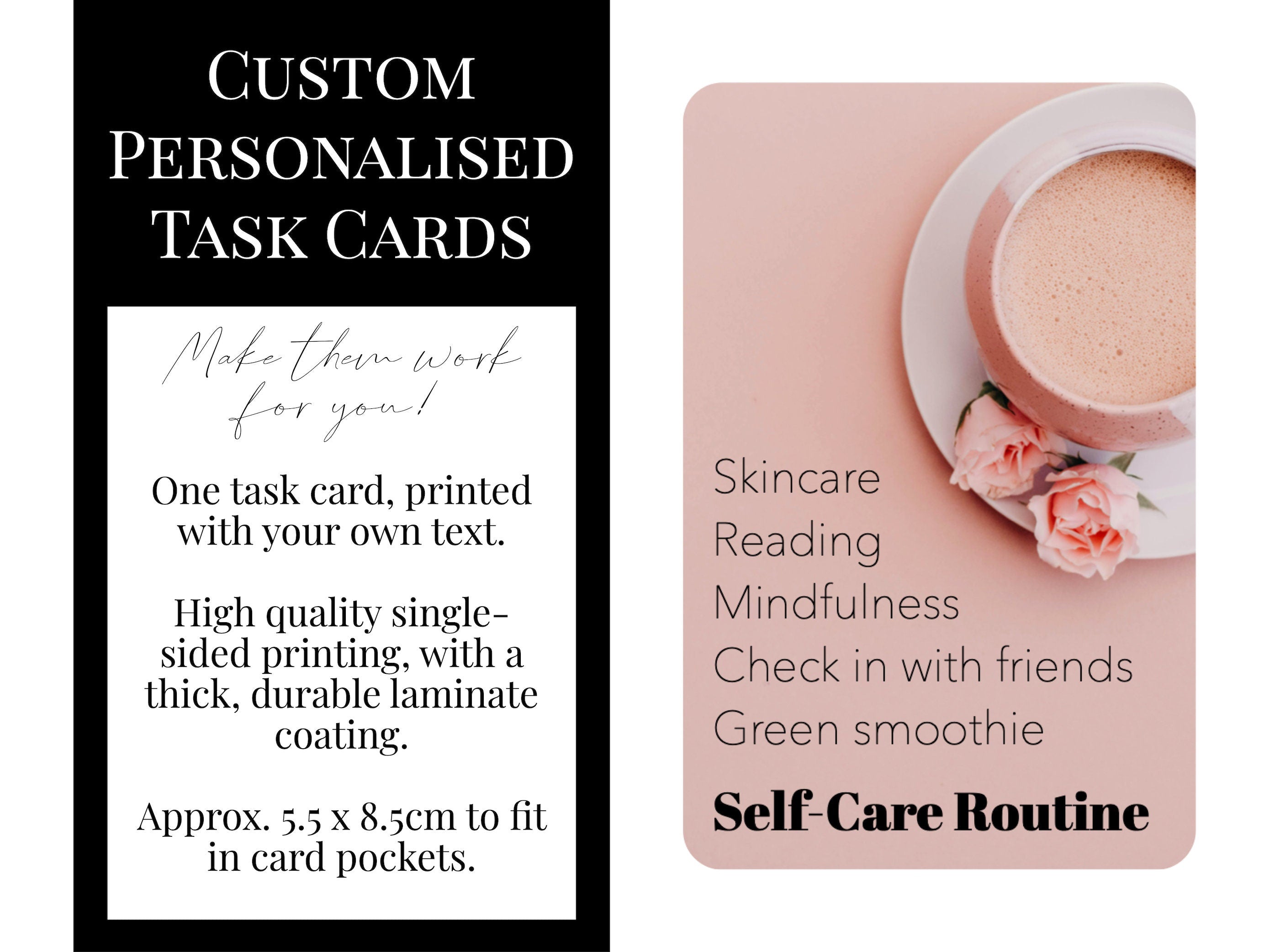 Custom Task Card - Pink Latte