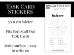 Load image into Gallery viewer, Task Card Sticker - Balance Single Sticker for Credit Card Size Cards
