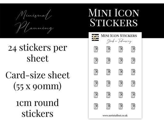 Mini Icon Stickers - Grab a Takeaway